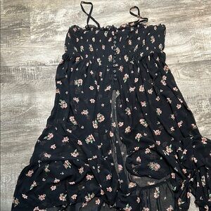 Torrid Black Floral Hi Low Bundle, white hi low and black kimono